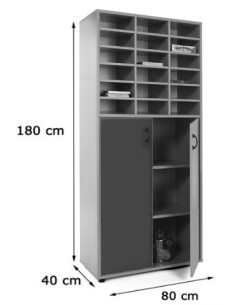 MUEBLE ALTO ARMARIO Y CASILLERO HAYA MOBEDUC 600409HPS18 2