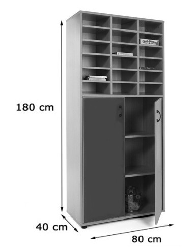 MUEBLE ALTO ARMARIO Y CASILLERO HAYA MOBEDUC...