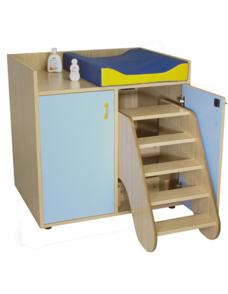 MUEBLE CAMBIADOR CON ESCALERA GIRATORIA (2 PUERTAS) HAYA MOBEDUC 600708HPS18