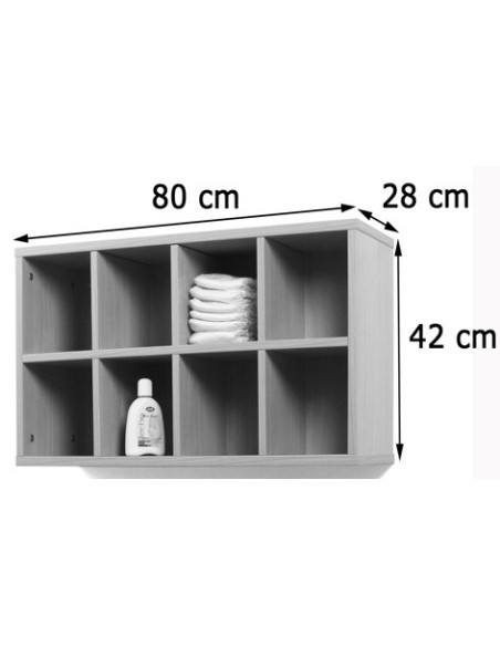MUEBLE CASILLERO 8 CASILLAS 80-42 HAYA MOBEDUC 600703H18