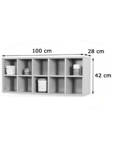 MUEBLE CASILLERO 10 CASILLAS 100-42 HAYA...