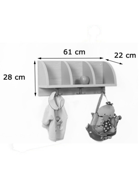 PERCHERO QUESITOS 3 CASILLAS LAT MEDIA LUNA HAYA MOBEDUC 600618AH18