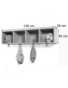 MUEBLE PERCHERO 4 CASILLAS 120-30 HAYA MOBEDUC 600606H18 2