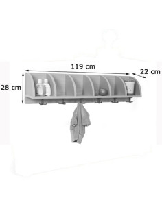 PERCHERO QUESITOS 6 CASILLAS LAT MEDIA LUNA HAYA MOBEDUC 600620AH18 2