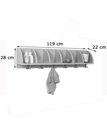 PERCHERO QUESITOS 6 CASILLAS LAT MEDIA LUNA HAYA MOBEDUC 600620AH18