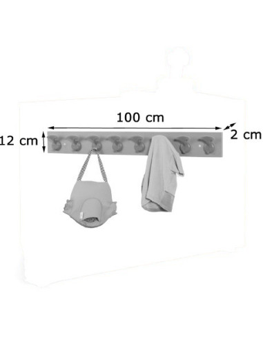 PERCHERO INFANTIL 8 PERCHAS HAYA MOBEDUC 600607H18