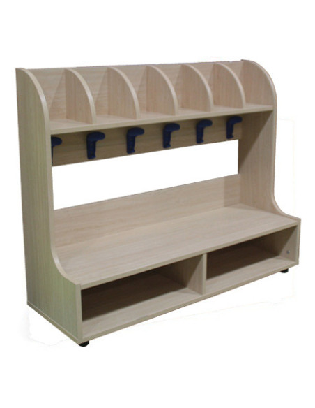 BANCO ZAPATERO PERCHERO 6 CASILLAS HAYA MOBEDUC 600648HP18