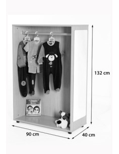 MUEBLE DE DISFRACES PARA PARED CERRADO HAYA MOBEDUC 602003HP18 2
