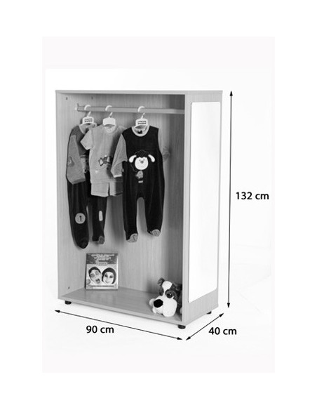 MUEBLE DE DISFRACES PARA PARED CERRADO HAYA MOBEDUC 602003HP18