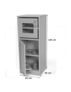 COCINITA MÓDULO FRIGORÍFICO Y MICROONDAS HAYA MOBEDUC 602012H18 2