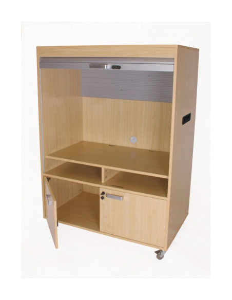 MUEBLE TELEVISIÓN Y VÍDEO BAJO CON PERSIANA HAYA MOBEDUC 600910HRC18