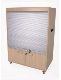 MUEBLE TELEVISIÓN Y VÍDEO BAJO CON PERSIANA HAYA MOBEDUC 600910HRC18 2