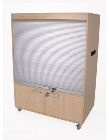 MUEBLE TELEVISIÓN Y VÍDEO BAJO CON PERSIANA...