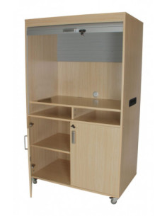 MUEBLE TELEVISIÓN Y VÍDEO ALTO CON PERSIANA HAYA MOBEDUC 600911HRC18