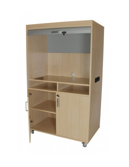 MUEBLE TELEVISIÓN Y VÍDEO ALTO CON PERSIANA HAYA MOBEDUC 600911HRC18