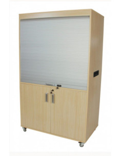 MUEBLE TELEVISIÓN Y VÍDEO ALTO CON PERSIANA HAYA MOBEDUC 600911HRC18 2