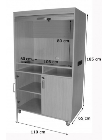 MUEBLE TELEVISIÓN Y VÍDEO ALTO CON PERSIANA...