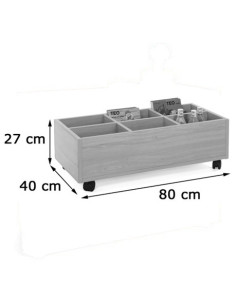 CARRO LIBRERÍA BAJO HAYA MOBEDUC 600905HR18 2