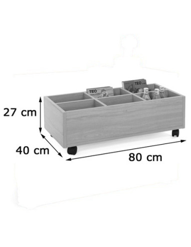 CARRO LIBRERÍA BAJO HAYA MOBEDUC 600905HR18
