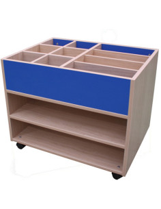 CARRO LIBRERÍA ALTO DOBLE CARA HAYA MOBEDUC 602111HR18