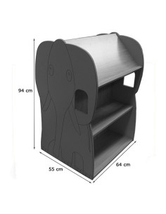 MUEBLE BIBLIOTECA ELEFANTE HAYA MOBEDUC 602114HP18 2