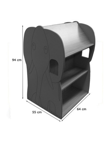 MUEBLE BIBLIOTECA ELEFANTE HAYA MOBEDUC 602114HP18