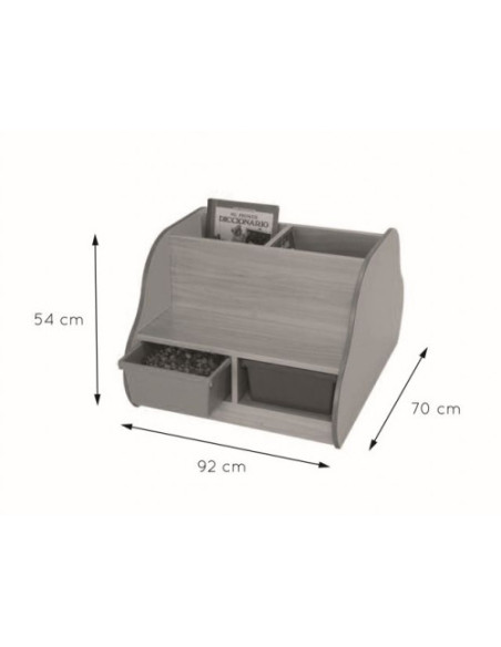 BANCO LIBRERÍA DOBLE 4 NIÑOS HAYA MOBEDUC 602108HP18