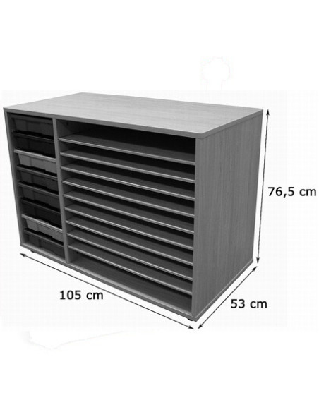 MUEBLE CUBETERO Y CARTULINERO BAJO HAYA MOBEDUC 602215HP18