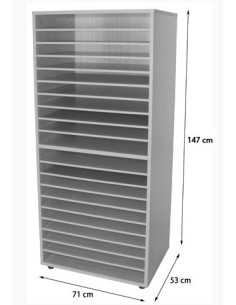 MUEBLE ARCHIVADOR DE CARTULINAS DOBLE HAYA MOBEDUC 602208HP18 2