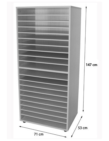 MUEBLE ARCHIVADOR DE CARTULINAS DOBLE HAYA...