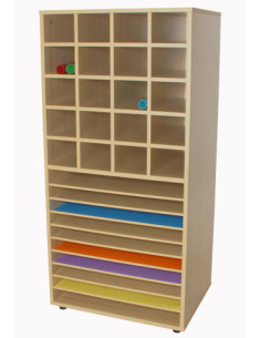 MUEBLE CARTULINERO Y 20 CASILLAS HAYA MOBEDUC 602209HP18