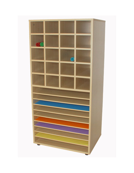 MUEBLE CARTULINERO Y 20 CASILLAS HAYA MOBEDUC 602209HP18