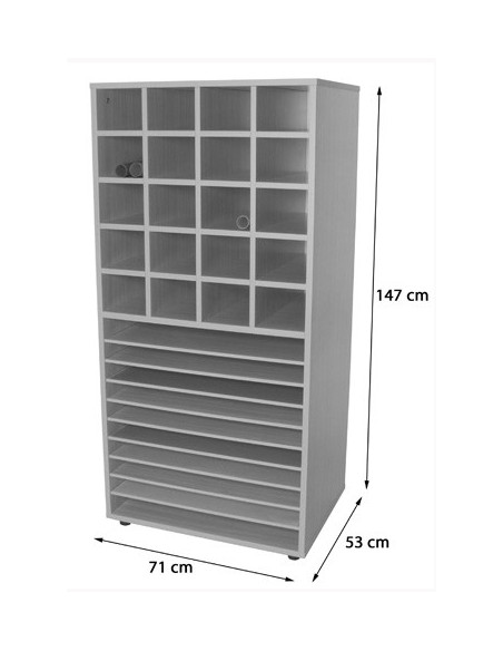 MUEBLE CARTULINERO Y 20 CASILLAS HAYA MOBEDUC 602209HP18