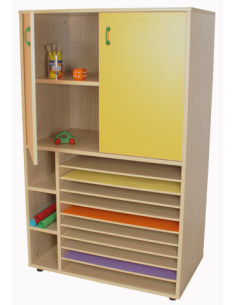 MUEBLE CARTULINERO Y ARMARIO (ANCHO 90 CM) HAYA MOBEDUC 602211HPS18