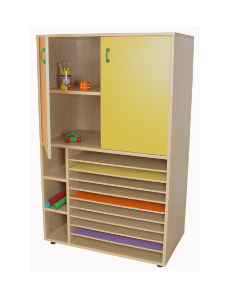 MUEBLE CARTULINERO Y ARMARIO (ANCHO 90 CM) HAYA MOBEDUC 602211HPS18