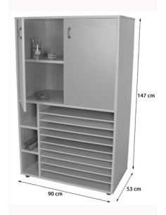 MUEBLE CARTULINERO Y ARMARIO (ANCHO 90 CM) HAYA MOBEDUC 602211HPS18 2