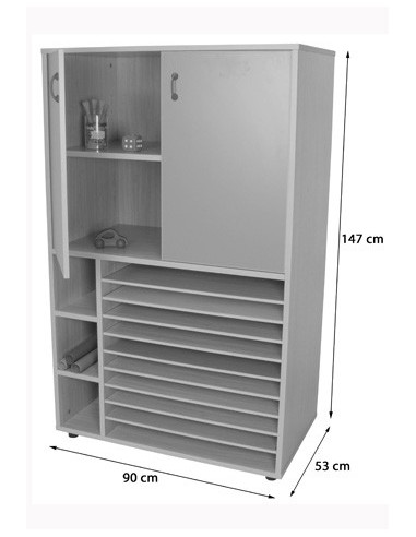MUEBLE CARTULINERO Y ARMARIO (ANCHO 90 CM) HAYA...