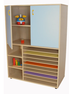 MUEBLE CARTULINERO Y ARMARIO (ANCHO 105 CM) HAYA MOBEDUC 602212HPS18