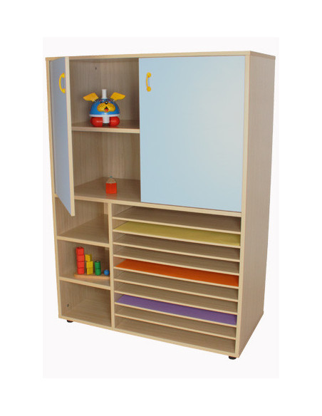 MUEBLE CARTULINERO Y ARMARIO (ANCHO 105 CM) HAYA MOBEDUC 602212HPS18