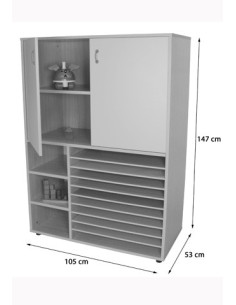 MUEBLE CARTULINERO Y ARMARIO (ANCHO 105 CM) HAYA MOBEDUC 602212HPS18 2