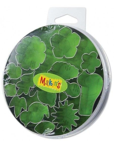 Cortadores Caja Metálica Flores/Hojas (15pc.)