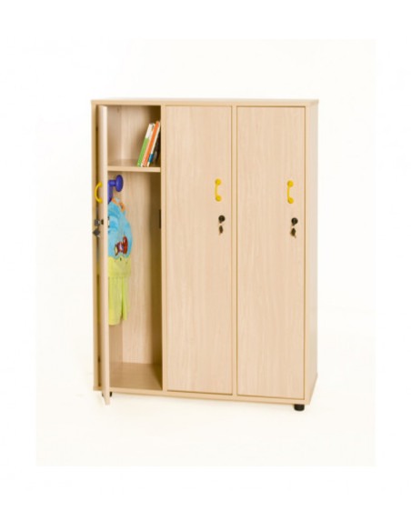 MUEBLE TAQUILLA 3 NIÑOS 125 CM ALTO CON LLAVE HAYA MOBEDUC 600614HPC18