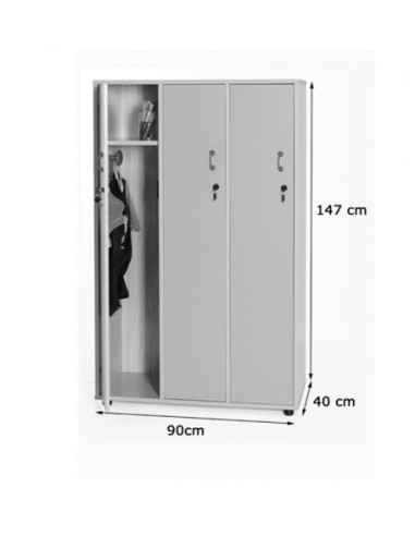 MUEBLE TAQUILLA 3 NIÑOS 147 CM ALTO CON LLAVE...