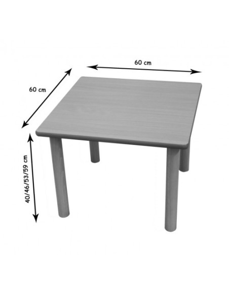 MESA CUADRADA 60X60 CM (TALLA 0 - 3) HAYA MOBEDUC 600550.6H230