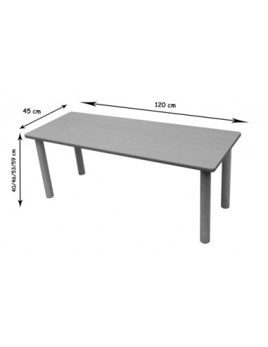 MESA ALA 120X45 CM (TALLA 0 - 3) HAYA MOBEDUC...