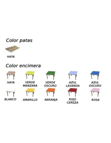 MESA EN "L" 90X90 CM (TALLA 0 - 3) HAYA MOBEDUC...