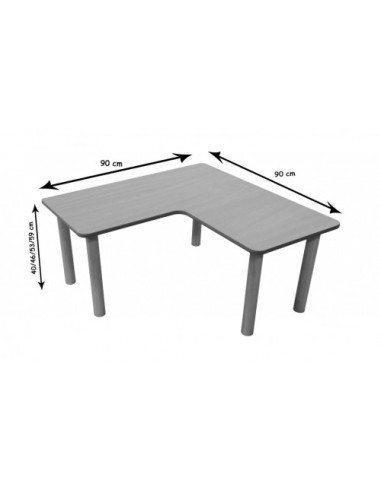 MESA EN "L" 90X90 CM (TALLA 0 - 3) HAYA MOBEDUC...