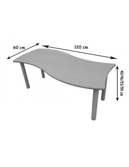 MESA RECTANGULAR ONDA (TALLA 0-3) HAYA MOBEDUC 600561.6H230