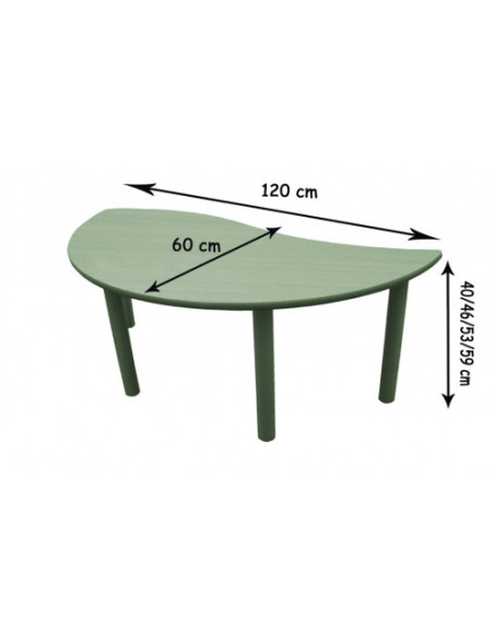 MESA SEMIRREDONDA ONDA (TALLA 0-3) HAYA MOBEDUC 600562.12H140