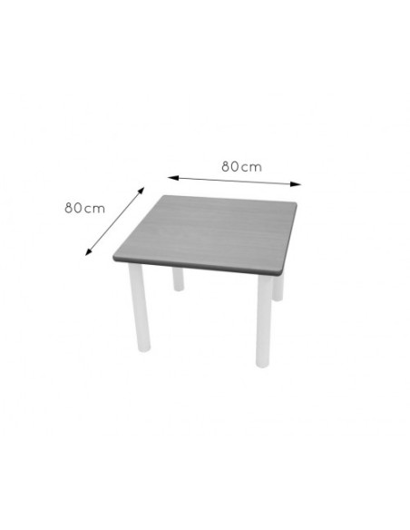 MESA CUADRADA 80X80 CM (TALLA 1 - 3) HAYA MOBEDUC 500103.8B141